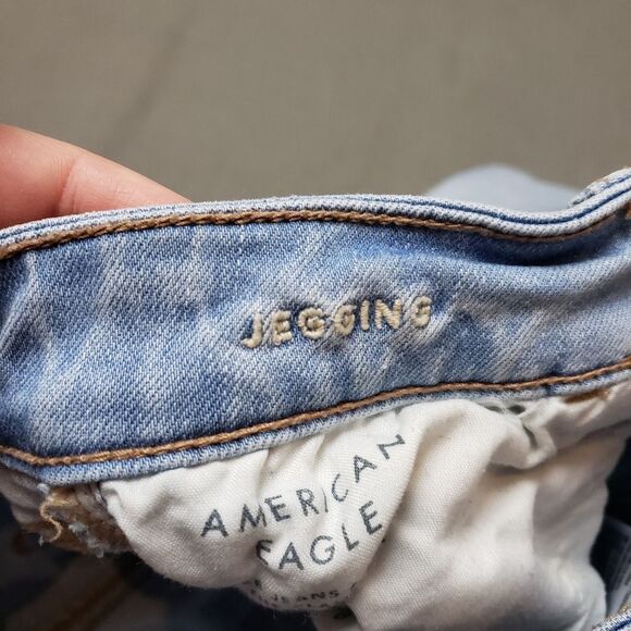 American Eagle next level Stretch Size 0 regular Hi-Rise distressed Jegging - Picture 9 of 16